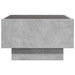 Măsuță de cafea cu LED, gri beton, 50x50x30 cm, lemn prelucrat - WALTI WALTI