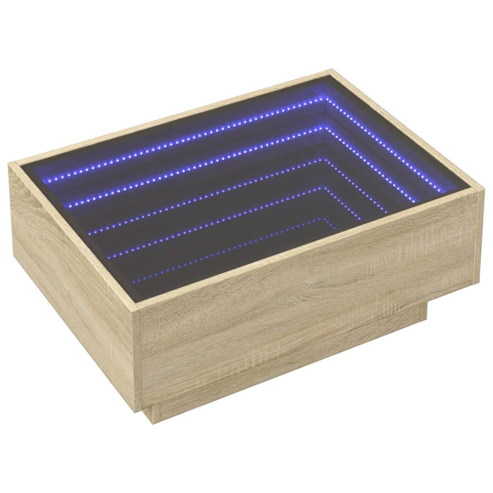Măsuță de cafea cu LED stejar sonoma 70x50x30 cm lemn prelucrat - WALTI WALTI