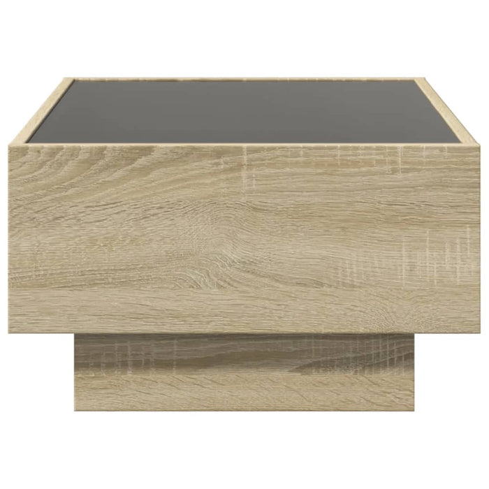 Măsuță de cafea cu LED stejar sonoma 70x50x30 cm lemn prelucrat - WALTI WALTI