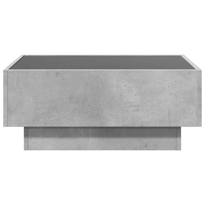 Măsuță de cafea cu LED, gri beton, 70x50x30 cm, lemn prelucrat - WALTI WALTI