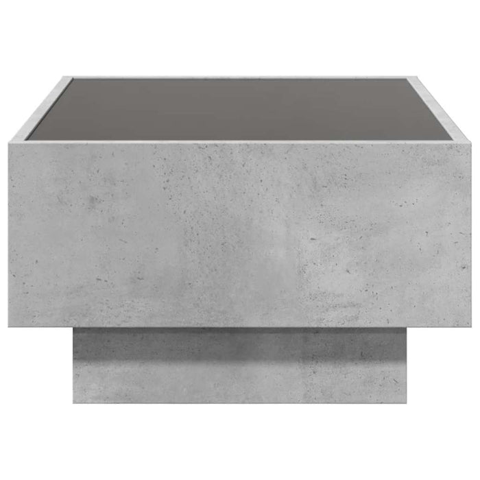 Măsuță de cafea cu LED, gri beton, 70x50x30 cm, lemn prelucrat - WALTI WALTI