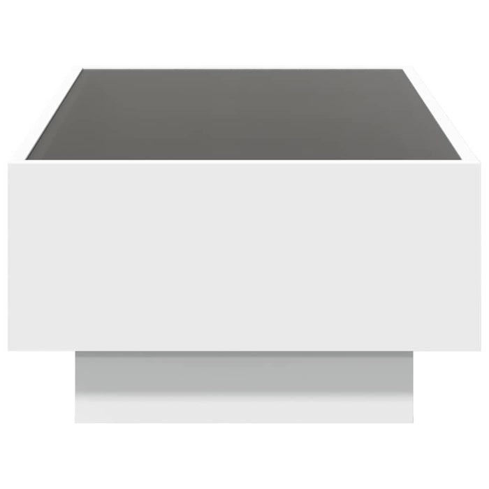 Măsuță de cafea cu LED, alb, 90x50x30 cm, lemn prelucrat - WALTI WALTI