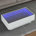 Măsuță de cafea cu LED, alb, 90x50x30 cm, lemn prelucrat - WALTI WALTI