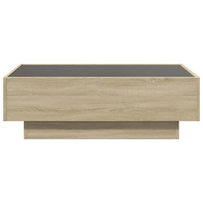 Măsuță de cafea cu LED stejar sonoma 90x50x30 cm lemn prelucrat - WALTI WALTI