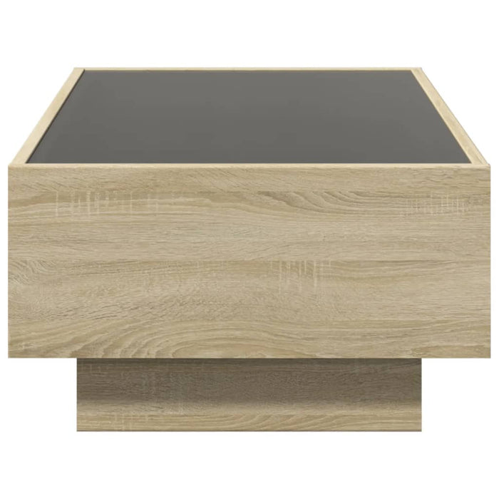Măsuță de cafea cu LED stejar sonoma 90x50x30 cm lemn prelucrat - WALTI WALTI
