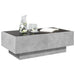 Măsuță de cafea cu LED, gri beton, 90x50x30 cm, lemn prelucrat - WALTI WALTI