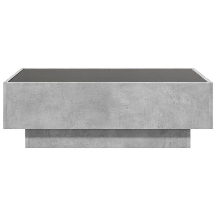 Măsuță de cafea cu LED, gri beton, 90x50x30 cm, lemn prelucrat - WALTI WALTI