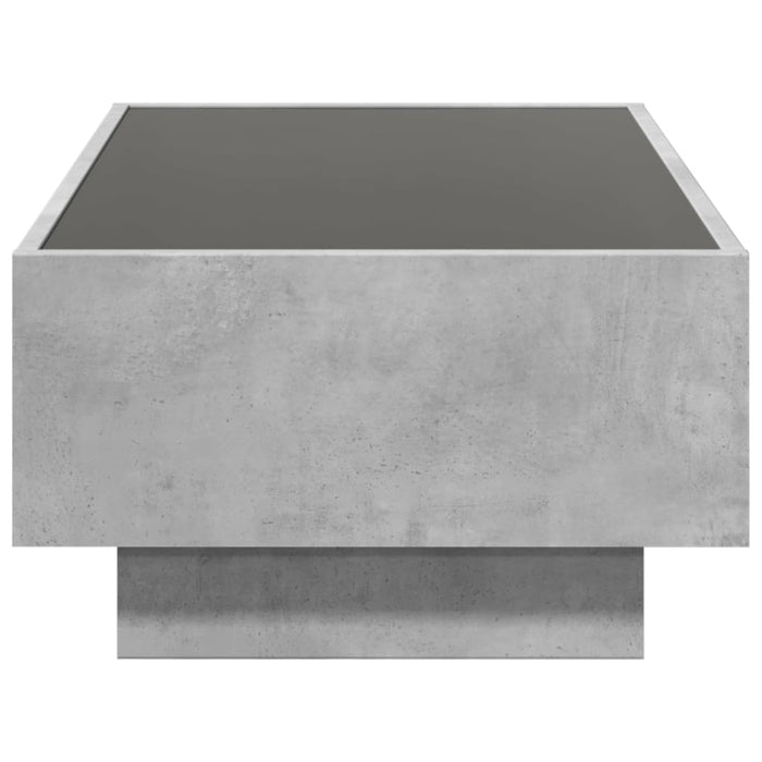 Măsuță de cafea cu LED, gri beton, 90x50x30 cm, lemn prelucrat - WALTI WALTI