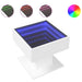 Măsuță de cafea cu LED, alb, 50x50x45 cm, lemn prelucrat - WALTI WALTI