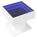 Măsuță de cafea cu LED, alb, 50x50x45 cm, lemn prelucrat - WALTI WALTI