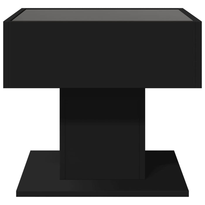 Măsuță de cafea cu LED, negru, 50x50x45 cm, lemn prelucrat - WALTI WALTI