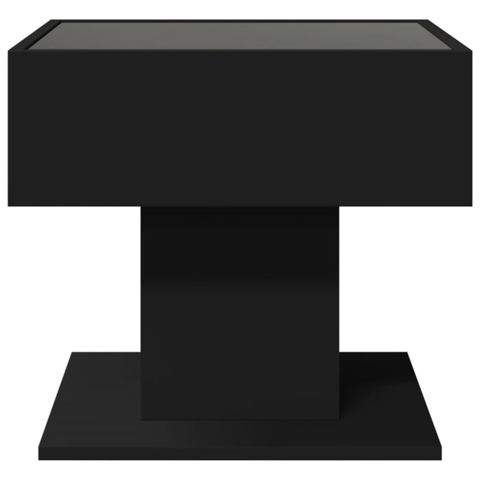 Măsuță de cafea cu LED, negru, 50x50x45 cm, lemn prelucrat - WALTI WALTI