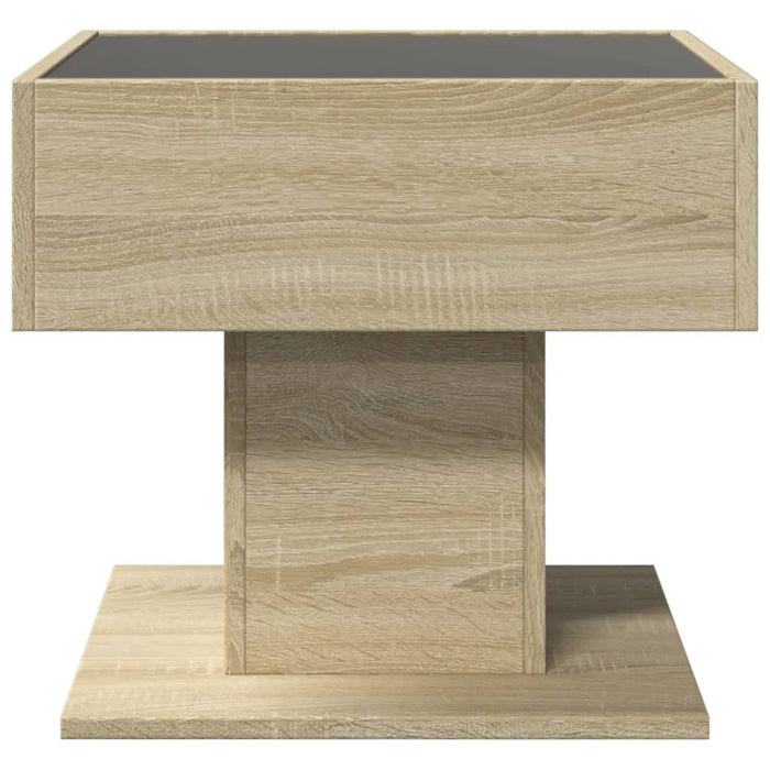 Măsuță de cafea cu LED stejar sonoma 50x50x45 cm lemn prelucrat - WALTI WALTI