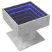Măsuță de cafea cu LED, gri beton, 50x50x45 cm, lemn prelucrat - WALTI WALTI