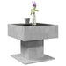 Măsuță de cafea cu LED, gri beton, 50x50x45 cm, lemn prelucrat - WALTI WALTI