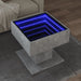 Măsuță de cafea cu LED, gri beton, 50x50x45 cm, lemn prelucrat - WALTI WALTI