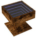 Măsuță de cafea cu LED stejar fumuriu 50x50x45cm lemn prelucrat - WALTI WALTI