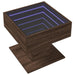 Măsuță de cafea cu LED stejar maro 50x50x45 cm lemn prelucrat - WALTI WALTI