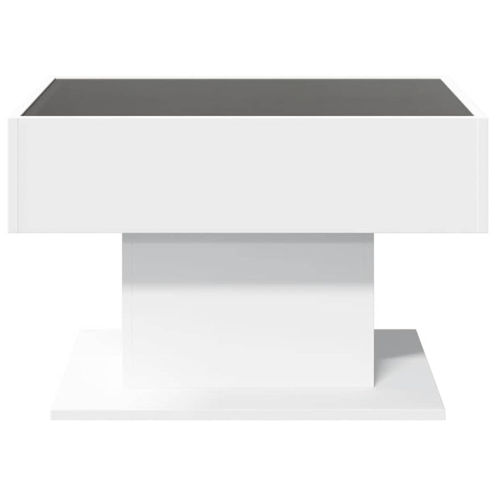 Măsuță de cafea cu LED, alb, 70x50x45 cm, lemn prelucrat - WALTI WALTI