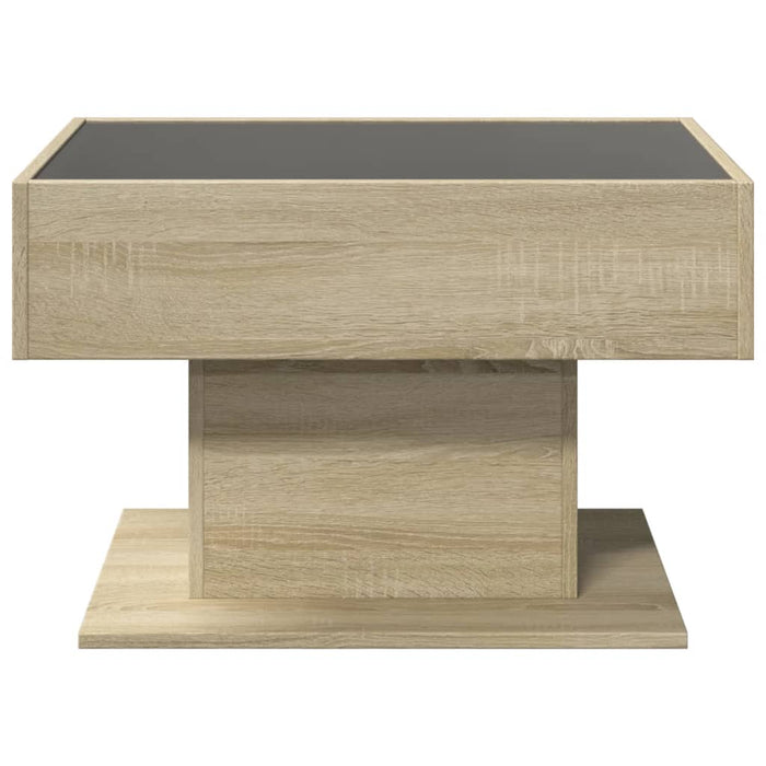 Măsuță de cafea cu LED stejar sonoma 70x50x45 cm lemn prelucrat - WALTI WALTI