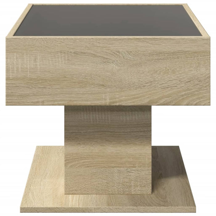 Măsuță de cafea cu LED stejar sonoma 70x50x45 cm lemn prelucrat - WALTI WALTI
