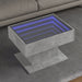 Măsuță de cafea cu LED, gri beton, 70x50x45 cm, lemn prelucrat - WALTI WALTI