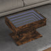 Măsuță de cafea cu LED stejar fumuriu 70x50x45cm lemn prelucrat - WALTI WALTI