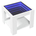 Măsuță de cafea cu LED, alb, 53x53x45 cm, lemn prelucrat - WALTI WALTI