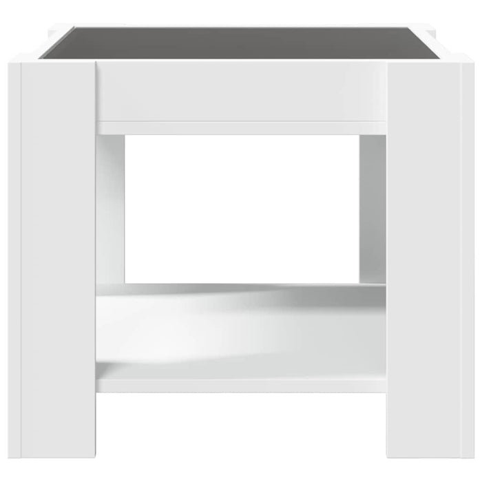 Măsuță de cafea cu LED, alb, 53x53x45 cm, lemn prelucrat - WALTI WALTI