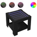 Măsuță de cafea cu LED, negru, 53x53x45 cm, lemn prelucrat - WALTI WALTI