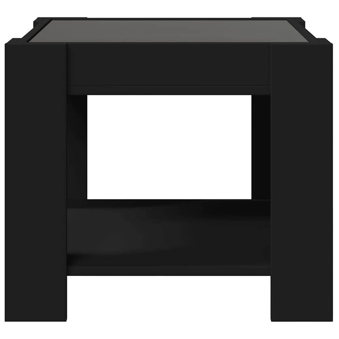 Măsuță de cafea cu LED, negru, 53x53x45 cm, lemn prelucrat - WALTI WALTI
