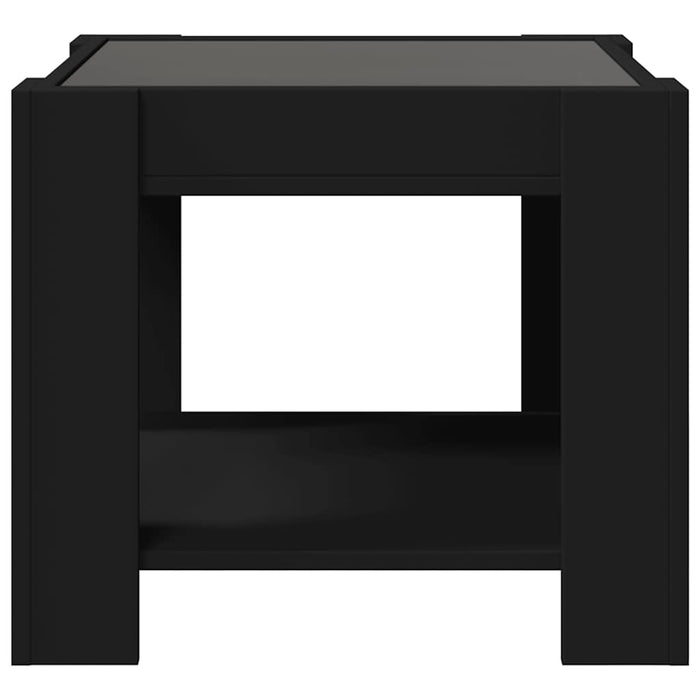 Măsuță de cafea cu LED, negru, 53x53x45 cm, lemn prelucrat - WALTI WALTI