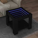 Măsuță de cafea cu LED, negru, 53x53x45 cm, lemn prelucrat - WALTI WALTI