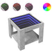 Măsuță de cafea cu LED, gri beton, 53x53x45 cm, lemn prelucrat - WALTI WALTI