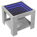Măsuță de cafea cu LED, gri beton, 53x53x45 cm, lemn prelucrat - WALTI WALTI