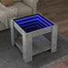 Măsuță de cafea cu LED, gri beton, 53x53x45 cm, lemn prelucrat - WALTI WALTI