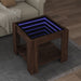 Măsuță de cafea cu LED stejar maro 53x53x45 cm lemn prelucrat - WALTI WALTI