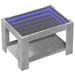 Măsuță de cafea cu LED, gri beton, 73x53x45 cm, lemn prelucrat - WALTI WALTI