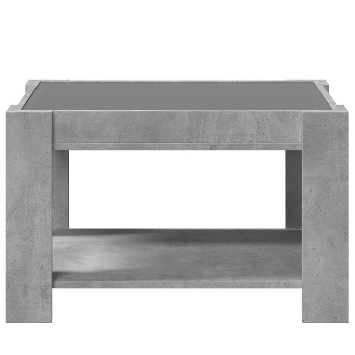 Măsuță de cafea cu LED, gri beton, 73x53x45 cm, lemn prelucrat - WALTI WALTI