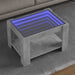 Măsuță de cafea cu LED, gri beton, 73x53x45 cm, lemn prelucrat - WALTI WALTI