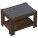 Măsuță de cafea cu LED stejar maro 73x53x45 cm lemn prelucrat - WALTI WALTI