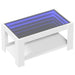 Măsuță de cafea cu LED, alb, 93x53x45 cm, lemn prelucrat - WALTI WALTI