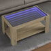 Măsuță de cafea cu LED stejar sonoma 93x53x45 cm lemn prelucrat - WALTI WALTI