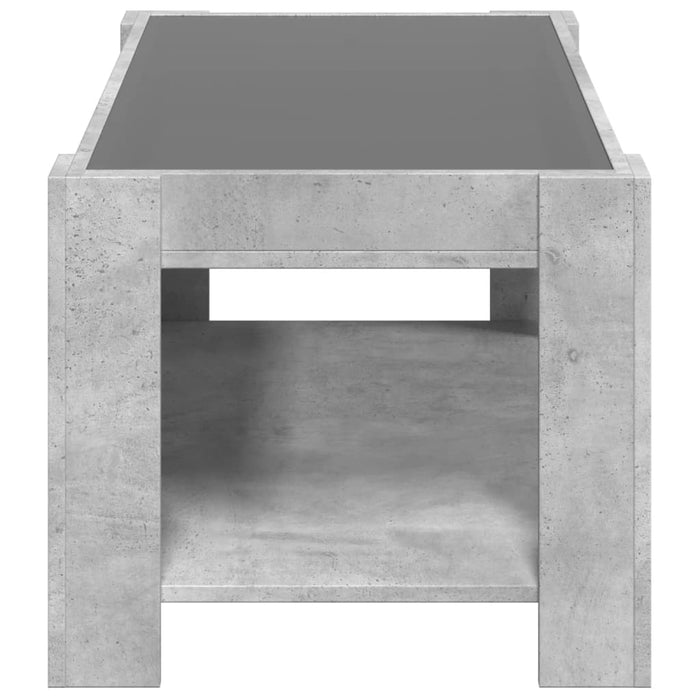 Măsuță de cafea cu LED, gri beton, 93x53x45 cm, lemn prelucrat - WALTI WALTI