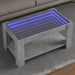 Măsuță de cafea cu LED, gri beton, 93x53x45 cm, lemn prelucrat - WALTI WALTI