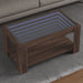 Măsuță de cafea cu LED stejar maro 93x53x45 cm lemn prelucrat - WALTI WALTI