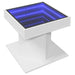 Măsuță de cafea cu LED, alb, 50x50x45 cm, lemn prelucrat - WALTI WALTI