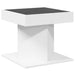 Măsuță de cafea cu LED, alb, 50x50x45 cm, lemn prelucrat - WALTI WALTI