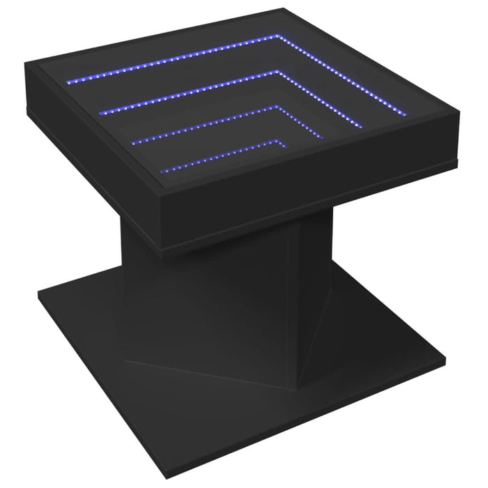 Măsuță de cafea cu LED, negru, 50x50x45 cm, lemn prelucrat - WALTI WALTI
