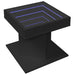 Măsuță de cafea cu LED, negru, 50x50x45 cm, lemn prelucrat - WALTI WALTI